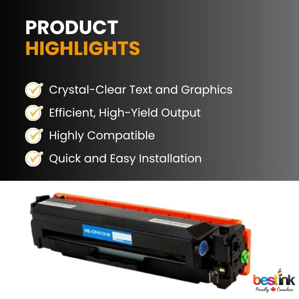 Compatible HP 410A CF411A Cyan Toner Cartridge