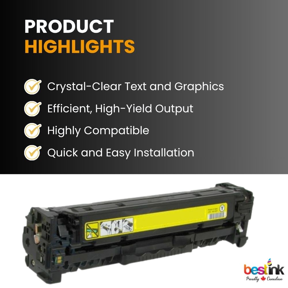 Compatible HP 305A CE412A Yellow Toner Cartridge Standard Yield
