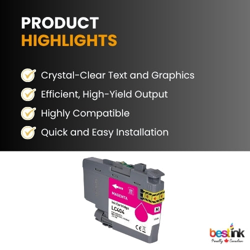 Brother LC404 Compatible Ink Cartridge Magenta ( 1 Pack ) Standard Yield