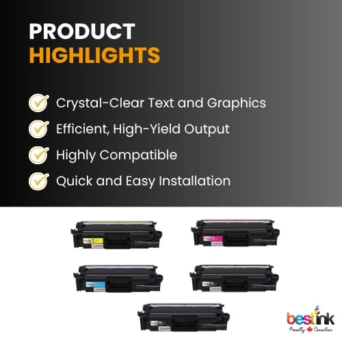 Brother TN810 Toner Cartridge 2BK/C/M/Y ( 5 Pack ) Standard Yield