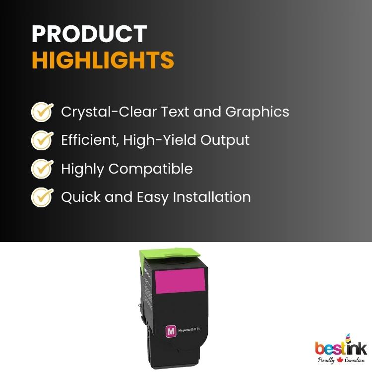 Compatible Lexmark C2310M0 Toner Cartridge Magenta