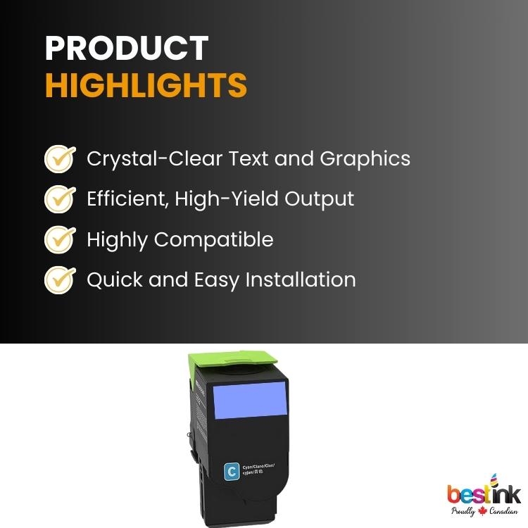 Compatible Lexmark C2310C0 Toner Cartridge Cyan