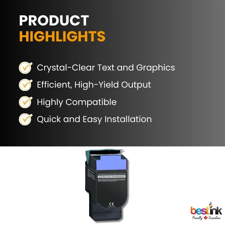 Compatible Lexmark  C540H2CG Cyan Toner Cartridge 1 Pack