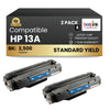 Compatible HP 13A Q2613A Black Toner Cartridge (2 Pack)
