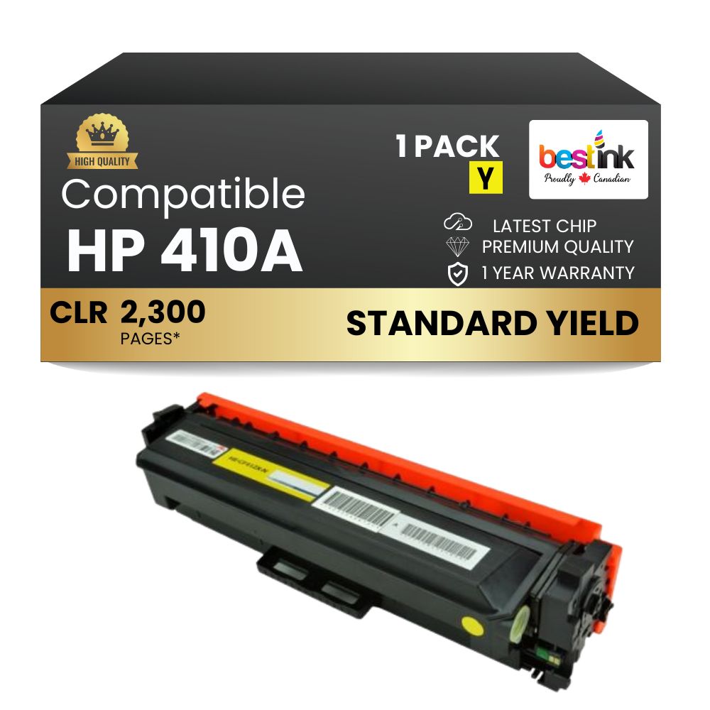 Compatible HP 410A CF412A Yellow Toner Cartridge