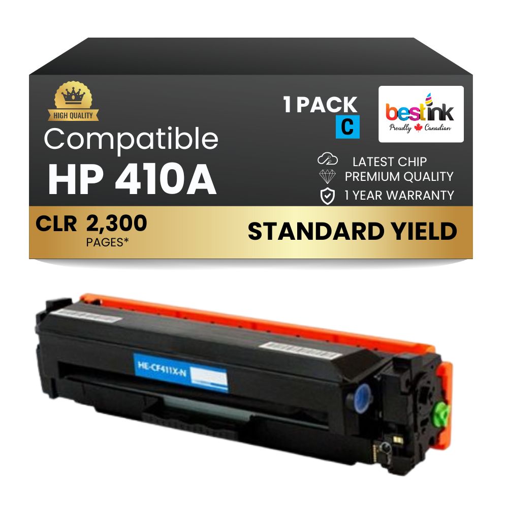 Compatible HP 410A CF411A Cyan Toner Cartridge