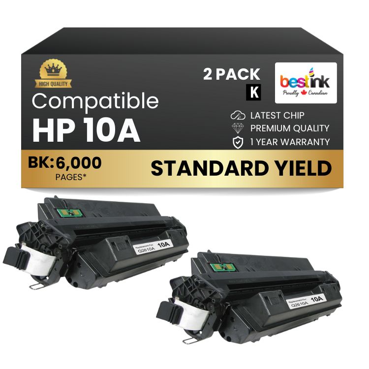 Cartouches de toner HP 10A-Q2610A (lot de 2)
