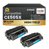 Cartouche de toner noir haute capacité compatible HP 05X CE505X (lot de 2)
