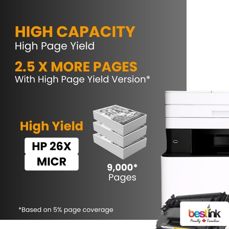 Compatible HP 26X CF226X MICR Black Toner Cartridge (1 Pack)