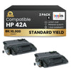 Compatible HP 42A Q5942A Black Toner Cartridge (2 Pack)