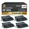 Compatible HP 42A Q5942A Black Toner Cartridge (4 Pack)