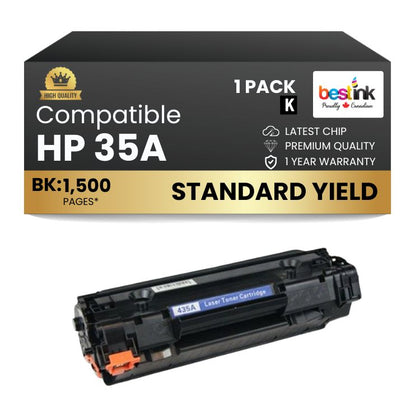 Cartouche de toner noir compatible HP 35A CB435A (1 paquet)