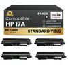 Compatible HP 17A CF217A  Black Toner Cartridge (4 Pack)