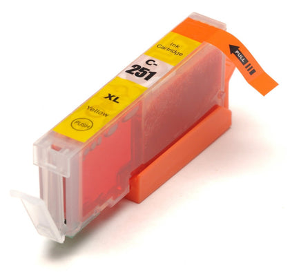 Cartouche d'encre jaune haute capacité compatible Canon CLI-251XL (version haute capacité de la Canon CL-251)