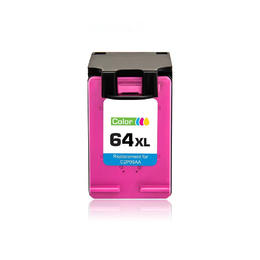 Cartouche d'encre tricolore HP 64XL N9J91AN reconditionnée à haut rendement