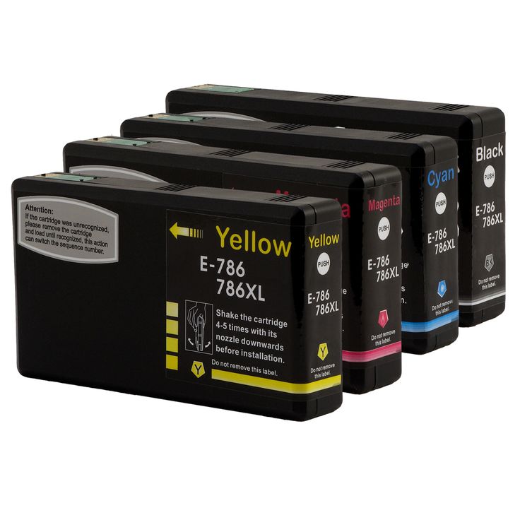 Cartouche d'encre compatible Epson T786XL, haut rendement, noir/c/m/jaune