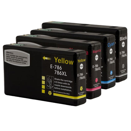 Cartouche d'encre compatible Epson T786XL, haut rendement, noir/c/m/jaune