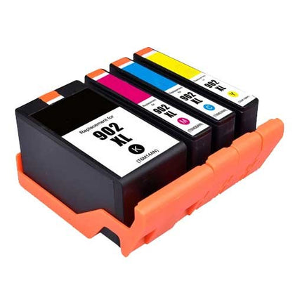Cartouche d'encre reconditionnée (compatible) HP 902XL, haut rendement, noir/c/magenta/jaune, T6M14AN, T6M02AN, T6M06AN, T6M10AN