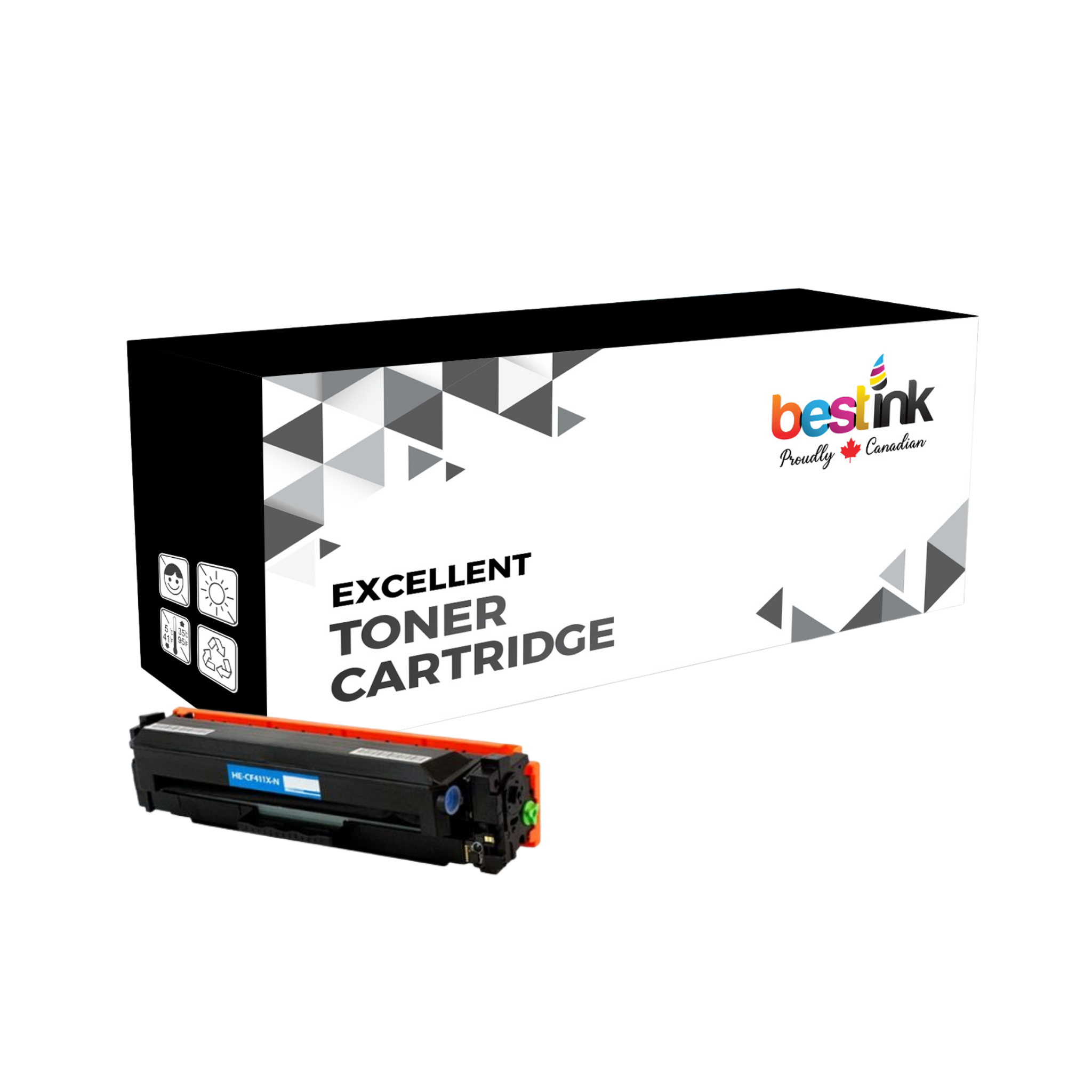Cartouche de toner cyan haute capacité compatible HP 410X CF411X