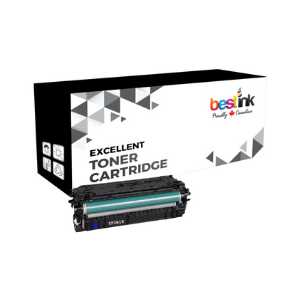 Compatible HP 508X CF361X Cyan Toner Cartridge High Yield 9500 Pages