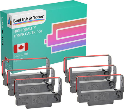 Compatible avec le ruban Epson ERC-30/34/38 - Noir/Rouge
