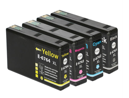 Cartouches d'encre compatibles Epson 676XL neuves - Pack de 4 (noir, c, m, jaune) (version haute capacité de l'Epson T676)