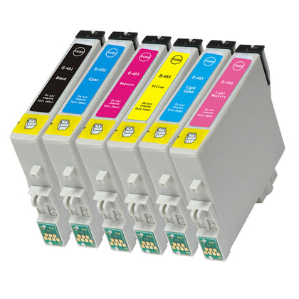 Cartouches d'encre compatibles Epson T048 (noir, c, m, jaune, LC, LM)