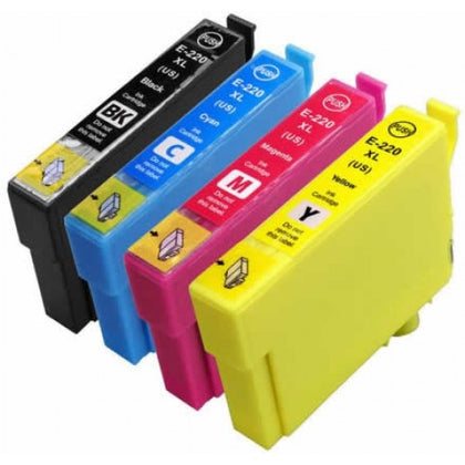 Cartouche d'encre compatible Epson T220XL, haut rendement, noir/c/magenta/jaune (Epson 220xl)