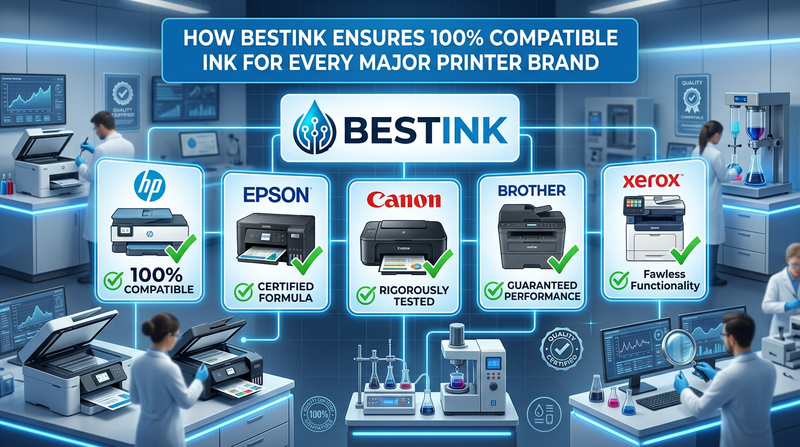 How Bestink Ensures 100% Compatible Ink for Every Major Printer Brand