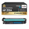 Compatible HP 212A W2121A Cyan Toner Cartridge Standard Yield