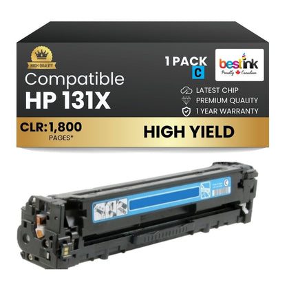 Compatible  HP 131X CF211X Cyan Toner Cartridge High Yield
