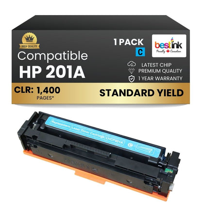 Compatible HP 201A CF401A Cyan Toner Cartridge