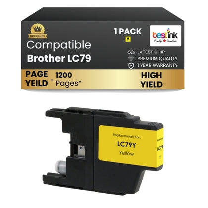 Brother LC79 Compatible Ink Cartirdge ( 1 Pack ) Yellow Super High Yield