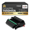 Compatible Lexmark T650H11A Black Toner Cartridge- 1 Pack