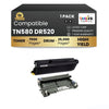 Compatible Brother TN580 DR520 Toner Cartridge and Drum Combo (1 DRUM & 1 TONER)
