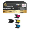 Brother LC79 Compatible Ink Cartirdge ( 4 Pack ) BK/C/M/Y Super High Yield