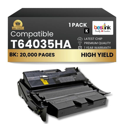 Compatible Lexmark T64035HA/T642/T644 MICR Black Toner Cartridge- 1 Pack
