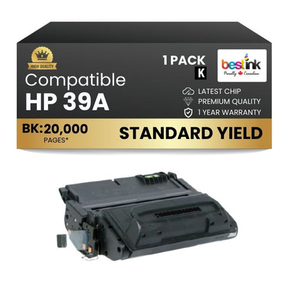 Compatible HP 39A Q1339A Black Toner Cartridge (1 Pack)