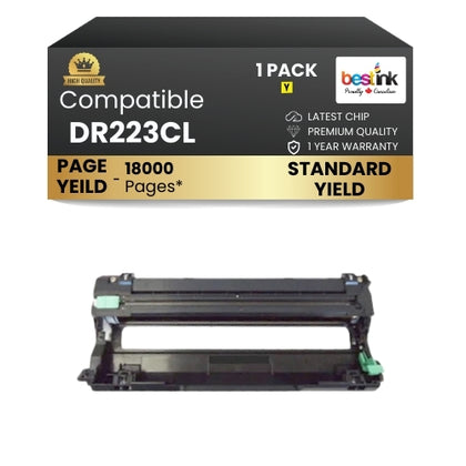 Brother DR223CL Compatible Yellow Drum ( 1 Pack )