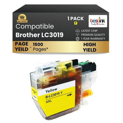 Brother LC3019 Compatibe Ink Cartridge Yellow ( 1 Pack ) Super High Yield