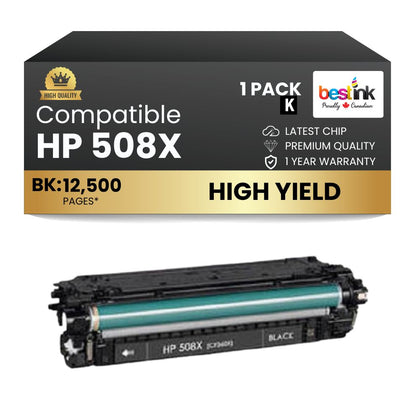 Compatible HP 508X CF360X Black Toner Cartridge High Yield