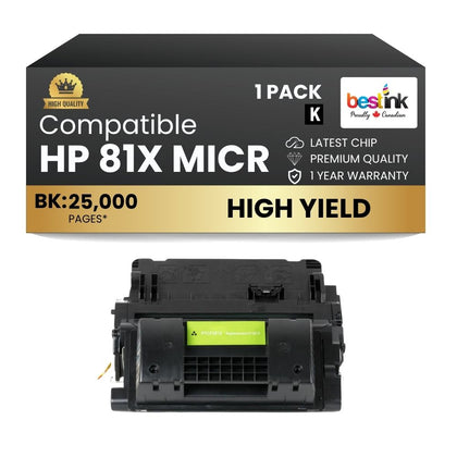 Compatible HP 81X CF281X MICR Black Toner Cartridge High Yield (1 Pack)