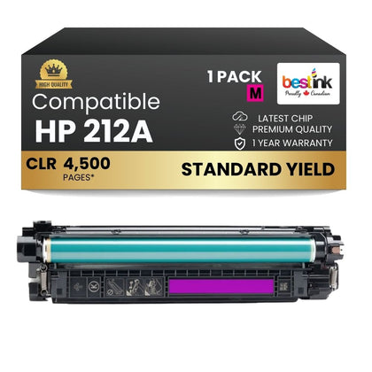 Compatible HP 212A W2121A Magenta Toner Cartridge Standard Yield