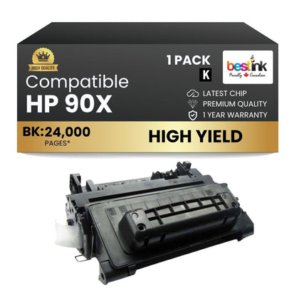 Compatible HP 90X CE390X Black Toner Cartridge High Yield (1 Pack)