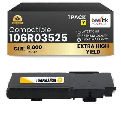 Compatible Xerox 106R03525 Yellow Toner Cartridge 1 Pack