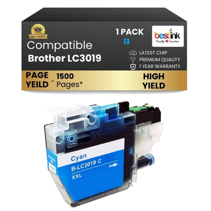 Brother LC3019 Compatibe Ink Cartridge Cyan ( 1 Pack ) Super High Yield