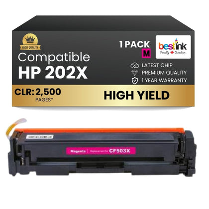 Compatible HP 202X CF503X Magenta Toner Cartridge High Yield