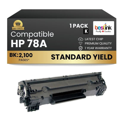 Compatible HP 78A CE278A Black Toner Cartridge (1 Pack)