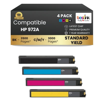 HP 972A Compatible Ink Cartridge BK/C/M/Y ( 4 Pack ) Standard Yield