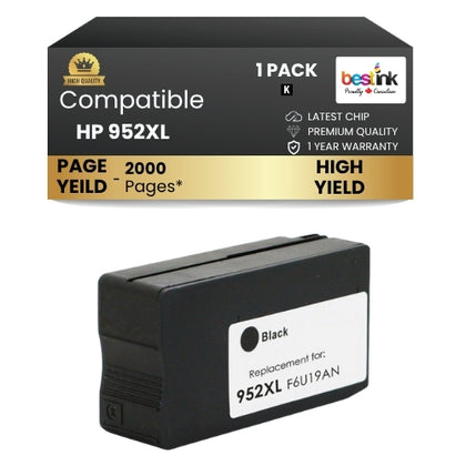 HP 952XL Compatible Ink Cartridge Black ( 1 Pack ) High Yield